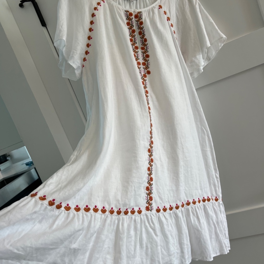 Madewell Linen/Cotton Pullover Dress SzM - Picture 5 of 8